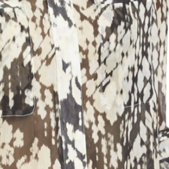 Vince Silk Basketweave Printed Button Down Shirt - Picture 11 of 15